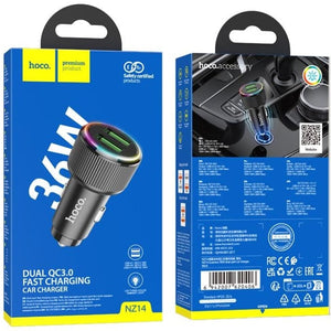 მანქანის დამტენი Hoco NZ14 36W Dual-port