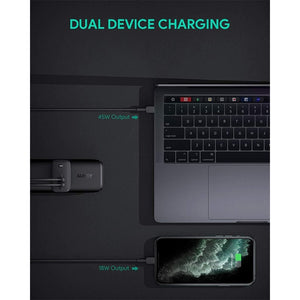 დამტენი Aukey PA-B4T 2-Port 65W