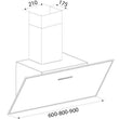 გამწოვი AIRFORCE Wall Mounted Steel Hood Black CCF2036532
