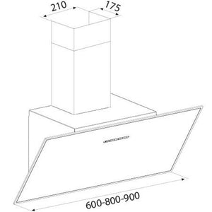 გამწოვი AIRFORCE Wall Mounted Steel Hood Black CCF2036532