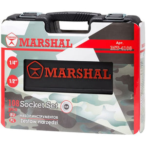 108 ნაჭრიანი ხელსაწყოების ნაკრები MARSHAL MT-4108