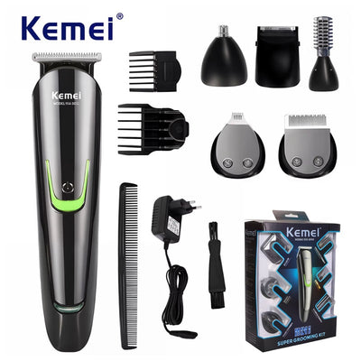 თმის და წვერის მოვლის კომპლექტი 11-1 ში KEMEI KM-5033