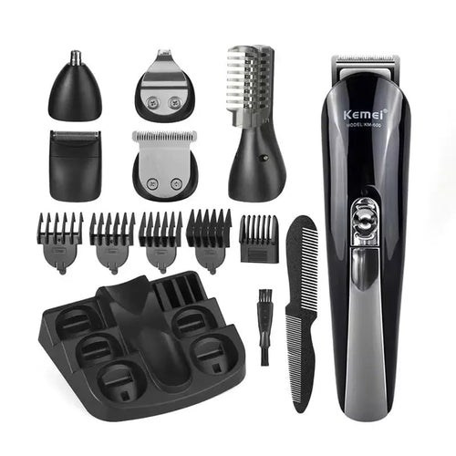 თმის და წვერის მოვლის კომპლექტი 11-1 ში KEMEI KM-600