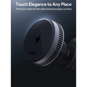 ავტომობილის უსადენო ტელეფონის დამტენი Aukey 15W HD-MC13A MagFusion Dash Pro Qi2 Active Cooling Wireless Charging Phone Mount