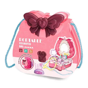 საბავშვო სათამაშო მაკიაჟის 18 ცალიანი კომპლექტი Portable Cosmetic Bag