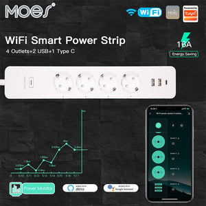 ჭკვიანი გადამგრძლებელი Moes WPS-X-EU16M-2U1C-EN