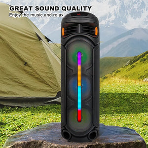 Bluetooth დინამიკი 2 მიკროფონით და პულტით OEM ZQS8312