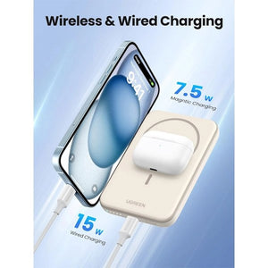 პორტატული დამტენი UGREEN 5000mAh Mini Powerbank Wireless 15W with MagSafe USB-C