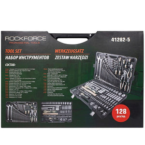 128 ნაჭრიანი ხელსაწყოების ნაკრები RockForce RF-41282-5