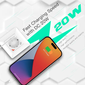 ჭკვიანი როზეტი Moes WK-Y-EU-1U1C-WH-EN