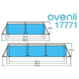 კარკასული აუზი 3701 ლ AVENLI 17771