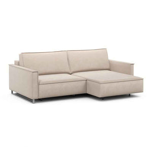 კუთხის გასაშლელი დივანი სათავსოთი Liverpool Beige 230x170x86 სმ