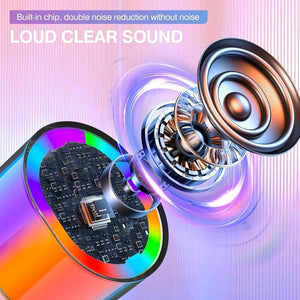 მინი Bluetooth დინამიკი RGB ფერებით და მიკროფონით OEM K52