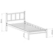 ერთადგილიანი საწოლი მეტალის კონსტრუქციით 200x100სმ Gelens IS0743