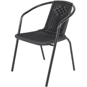 ბაღის ავეჯი (მაგიდა + 2 სკამი) SC-070 + SC-039P Black (2X) (A3773)