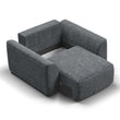 გასაშლელი რბილი ავეჯის სამეული Offenburg Dark Gray 250x115x82 სმ
