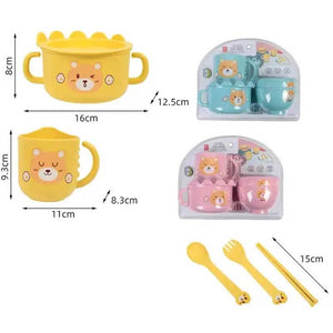 ბავშვის საუზმის 7 ცალიანი კომპლექტი Bear Children Tableware 8541