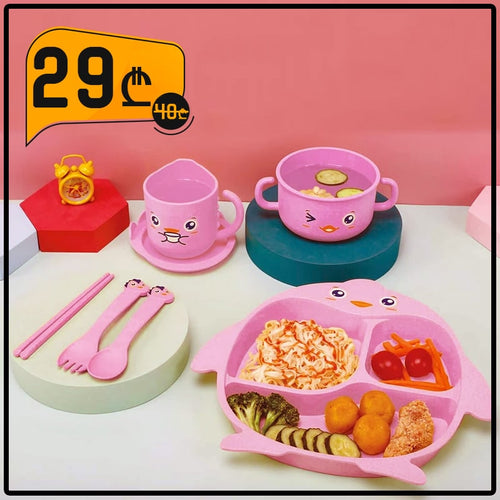 ბავშვის საუზმის 7 ცალიანი კომპლექტი Penguin Children Tableware