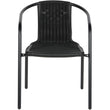 ბაღის ავეჯი (მაგიდა + 2 სკამი) SC-070 + SC-039P Black (2X) (A3773)