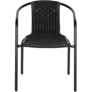 ბაღის ავეჯი (მაგიდა + 2 სკამი) SC-070 + SC-039P Black (2X) (A3773)