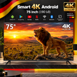 Smart 4K Android ტელევიზორი Franko 75 inch (190 სმ) FTV-75WHU1400