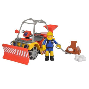 სათამაშო თოვლის მანქანა Simba Fireman Sam Mercury Snow Quad with Figure