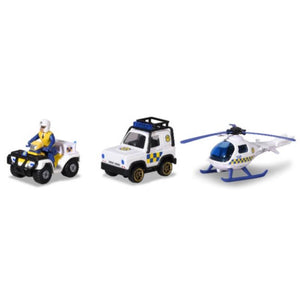 სათამაშო პოლიციის პატარა ნაკრები Simba Fireman Sam Vehicle 3-Pk