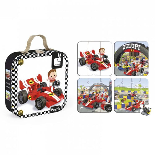 სათამაშო 4 ფაზლი Janod Car Gabina Formula 1 J02884