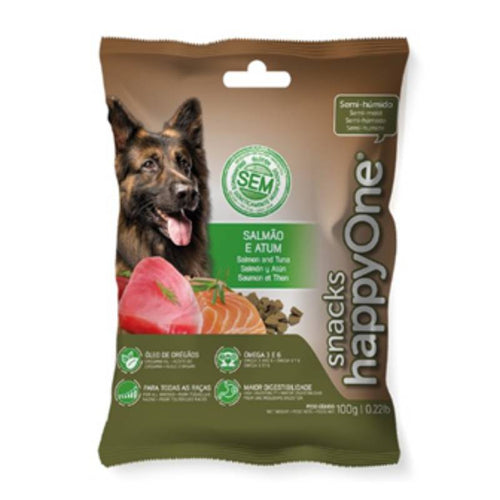 ძაღლის ხემსი ორაგულით და ტუნით HappyOne Premium dog snack with salmon and tuna 10 ცალი (1620 00941)