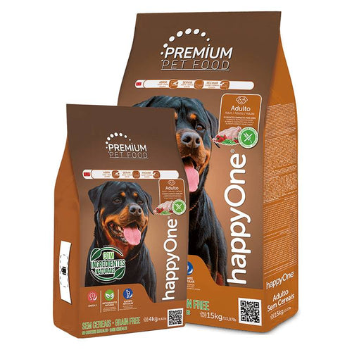პრემიუმ კლასის ზრდასრული ძაღლის საკვები HappyOne Premium Adult Dog Grain Free (1620 00579)