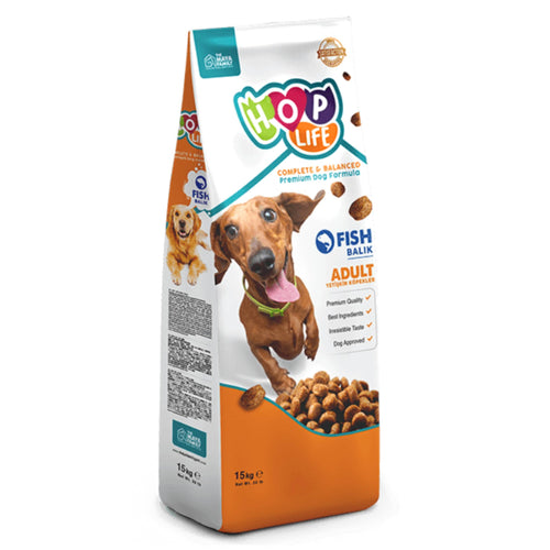 პრემიუმ კლასის ძაღლის საკვები თევზით Hop-life Dog Fish (1620 00162)