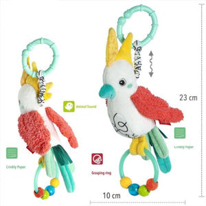 რბილი სათამაშო თუთიყუში Fehn Baby Chirping bird 049060