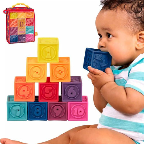 საბავშვო სათამაშო სენსორული კუბიკები Btoys ONE TWO SQUEEZE