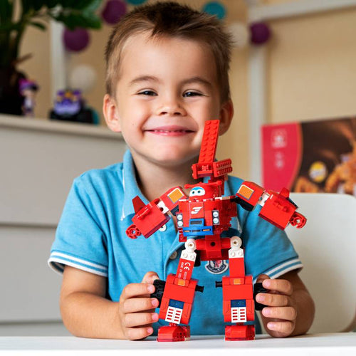 საბავშვო ასაწყობი ტრანსფორმერი Super Wings Transformer Toy Small Blocks 2-1-ში EU385005