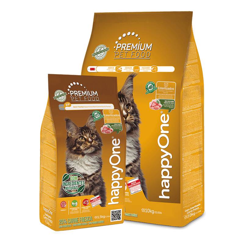 პრემიუმ ხარისხის სტერილური კატის საკვები HappyOne Premium Sterilized Cat (1620 00974)