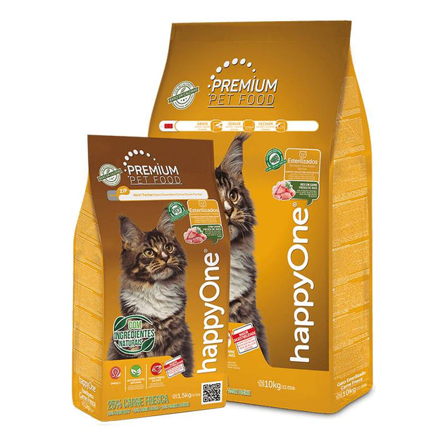 პრემიუმ ხარისხის სტერილური კატის საკვები HappyOne Premium Sterilized Cat (1620 00974)
