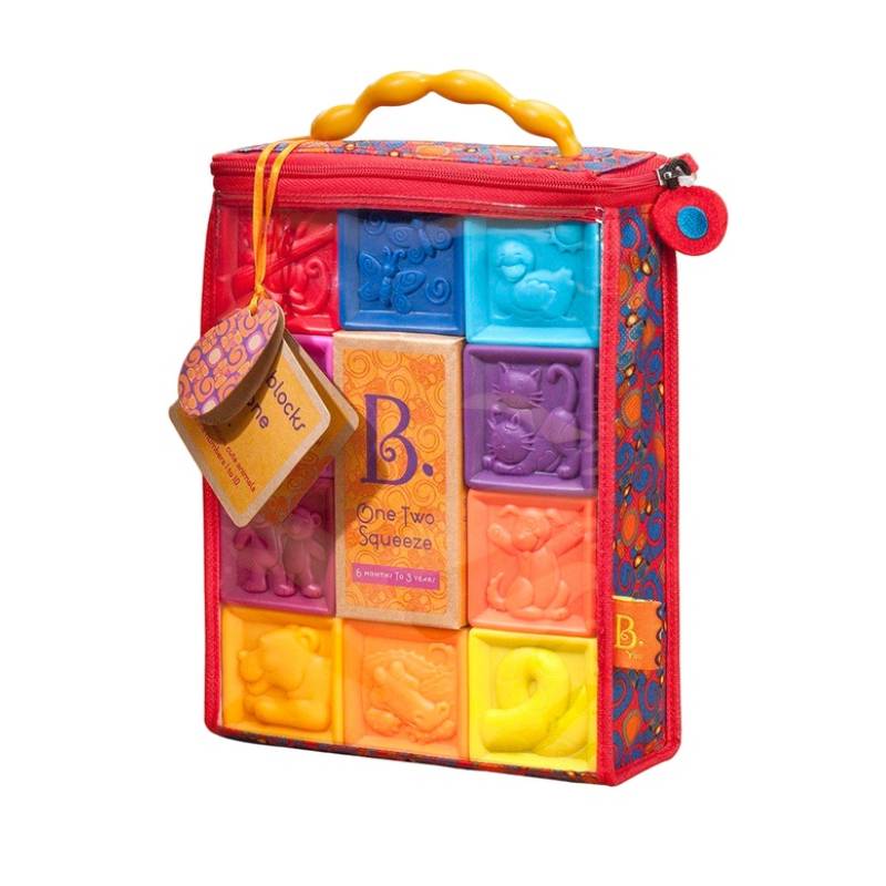 საბავშვო სათამაშო სენსორული კუბიკები Btoys ONE TWO SQUEEZE