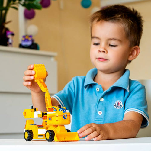 საბავშვო ასაწყობი ტრანსფორმერი Super Wings Transformer Toy Small Blocks 2-1-ში Donnie EU385007