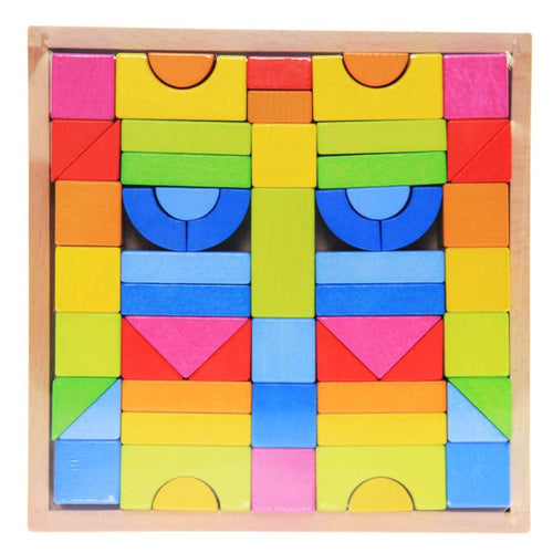 საბავშვო ხის ფერადი კუბიკები Goki Building blocks Rainbow 58624