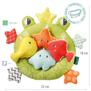 საბავშვო აბაზანის სათამაშო ბაყაყი Fehn Baby Frog fishing net 050080