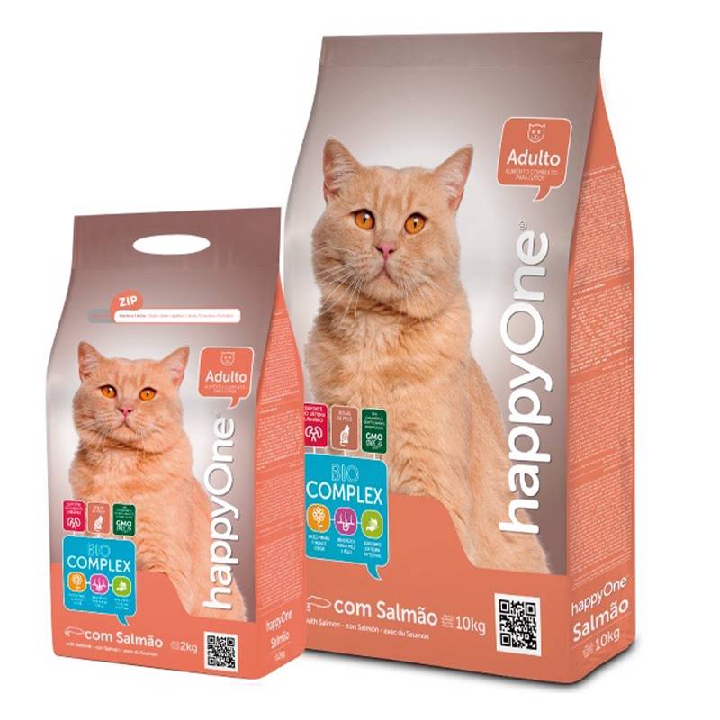 პრემიუმ ხარისხის კატის საკვები ორაგულით HappyOne Cat with Salmon (1620 00879)