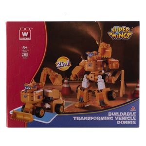 საბავშვო ასაწყობი ტრანსფორმერი Super Wings Transformer Toy Small Blocks 2-1-ში Donnie EU385007