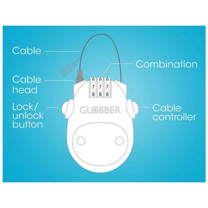 საბავშვო სკუტერის საკეტი Globber LOCK BLACK SKY BLUE 532-101