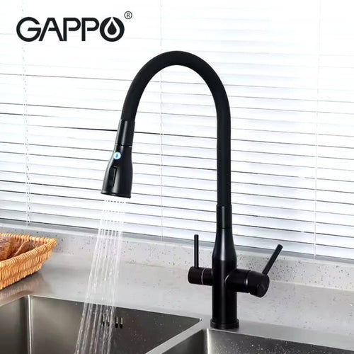 წყლის სამნაკადიანი ონკანი GAPPO-flexible GAPPO-G4399-66