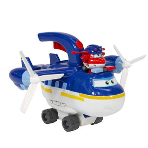 სათამაშო თვითმფრინავი და მანქანა Super Wings 2-1-ში Police Patroller S4 EU740834