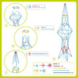 სათამაშო 520 ცალიანი კონსტრუქტორი Beleduc Flexistix XXL B24200