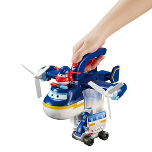 სათამაშო თვითმფრინავი და მანქანა Super Wings 2-1-ში Police Patroller S4 EU740834