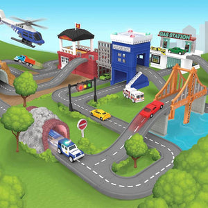 სათამაშო ასაწყობი ქალაქი DRIVEN POCKET SERIES MEGA PLAYSET WH1136Z