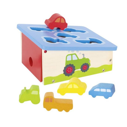 საბავშვო ფიგურების ყუთი Goki Sort Box vehicles 58668