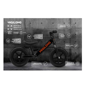 საბავშვო ბალანს-ველოსიპედი Miqilong Balance bicycle HP 12" ZCY-HP12-BLACK